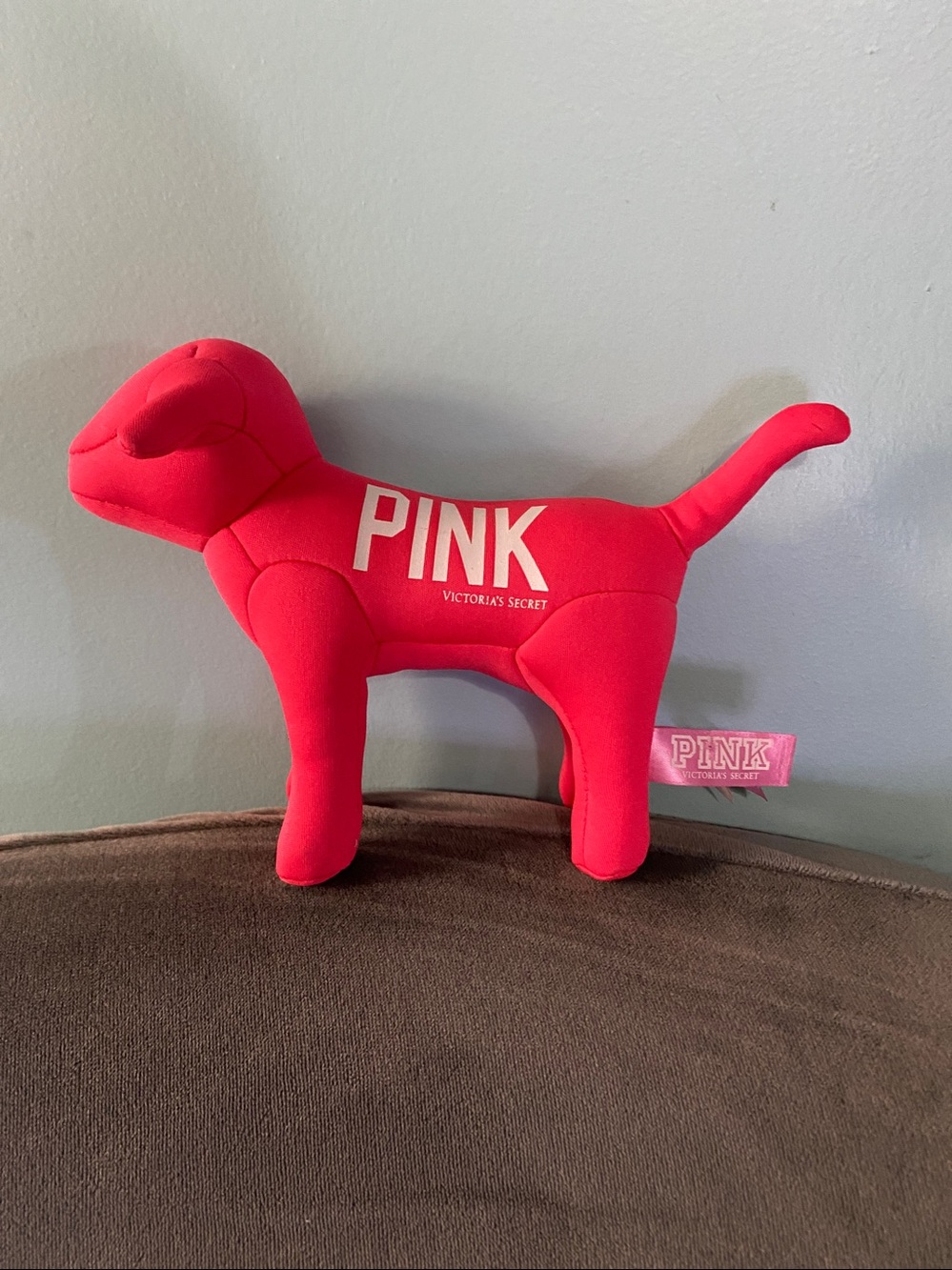 Victoria's Secret PINK 1986 Bright Pink Plush Dog Toy